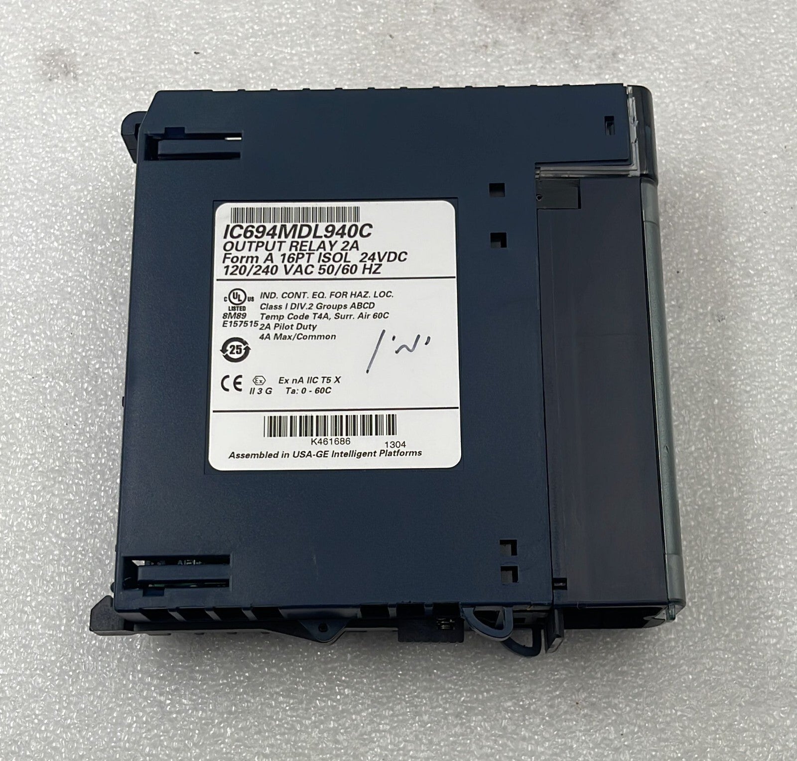 GE Fanuc IC694MDL940C Output Relay 2A From A 16PT ISOL 24VDC 120/240 VAC 50/60Hz