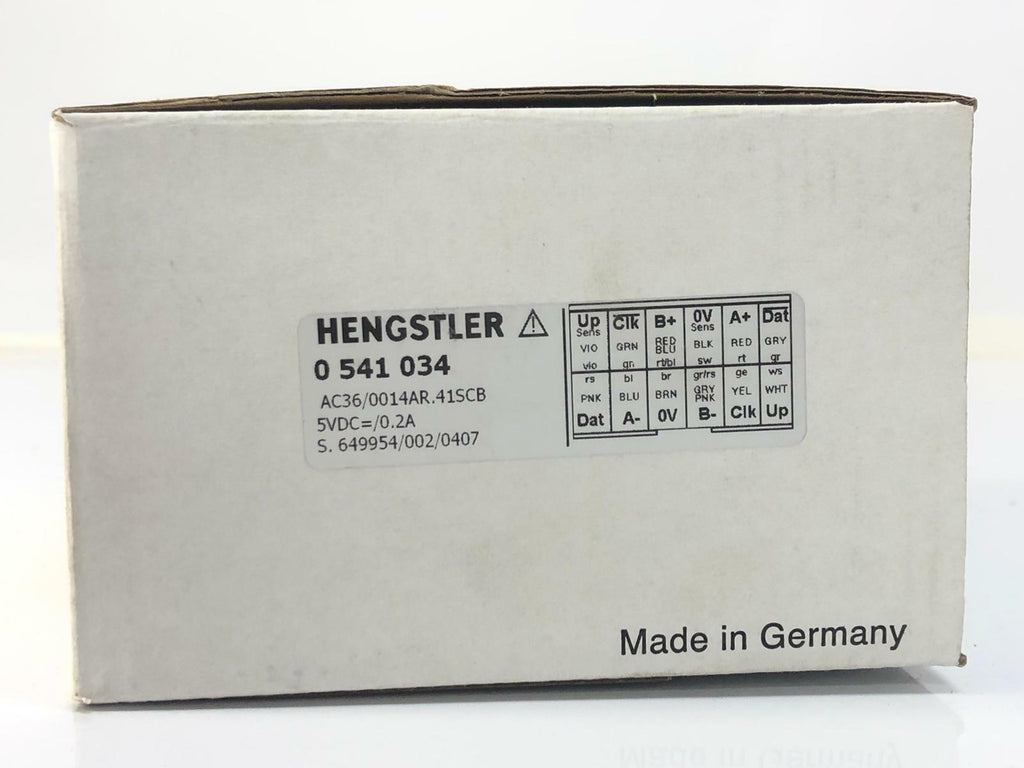 Hengstler 0541034 AC36/0014AR.41SCB 5Vdc 0.2A Absolute Encoder