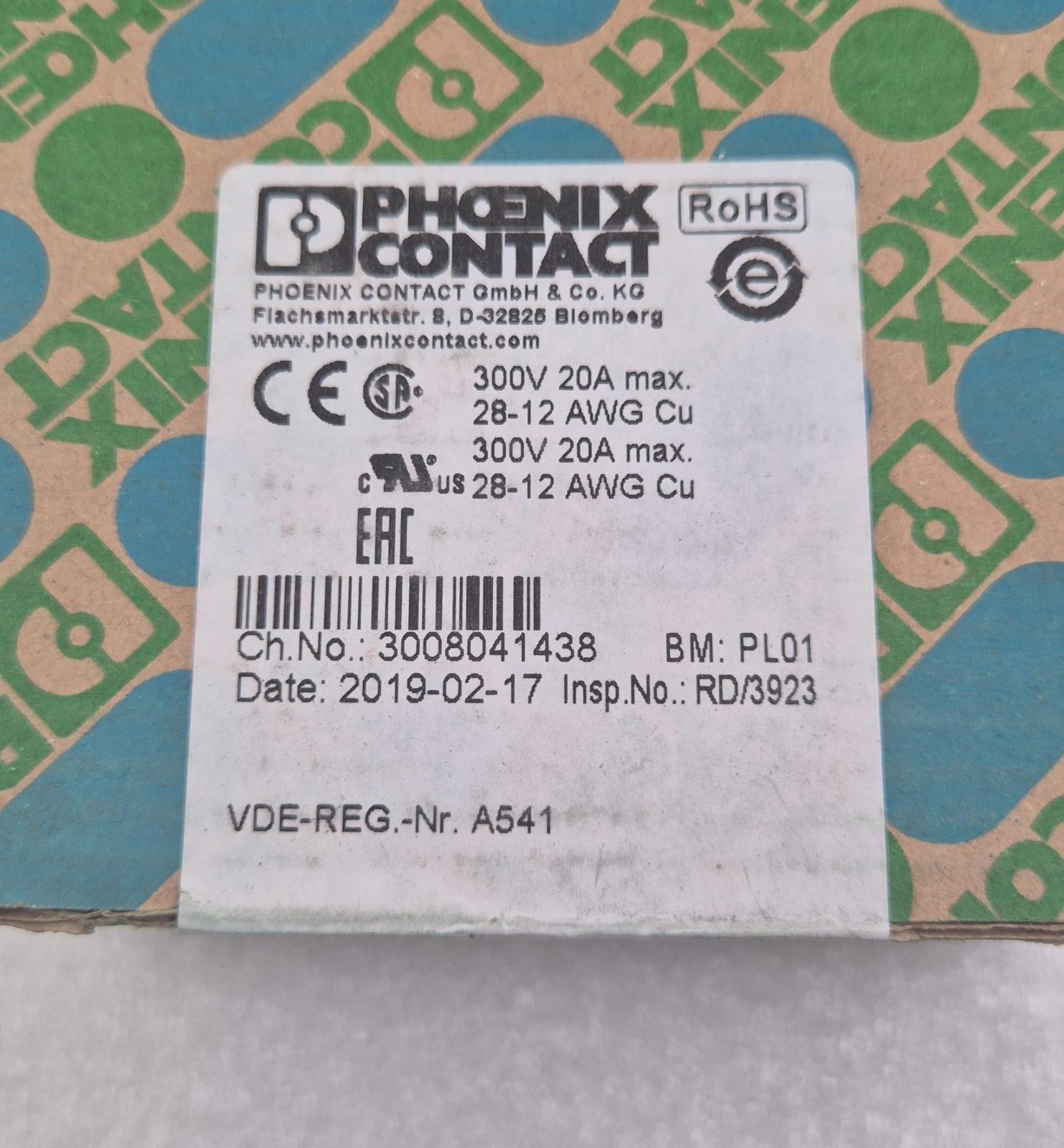 [50pcs] NEW - Phoenix Contact ST 2,5-3L 3036042 Connecting Terminal multi-layer