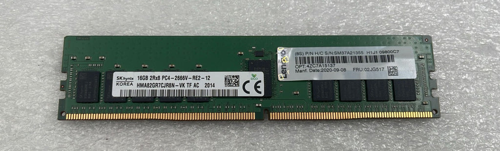 [LOT 4 PCS] SK HYNIX 16GB 2Rx8 PC4-2666V HMA82GR7CJR8N-VK DDR4 Memory Server RAM