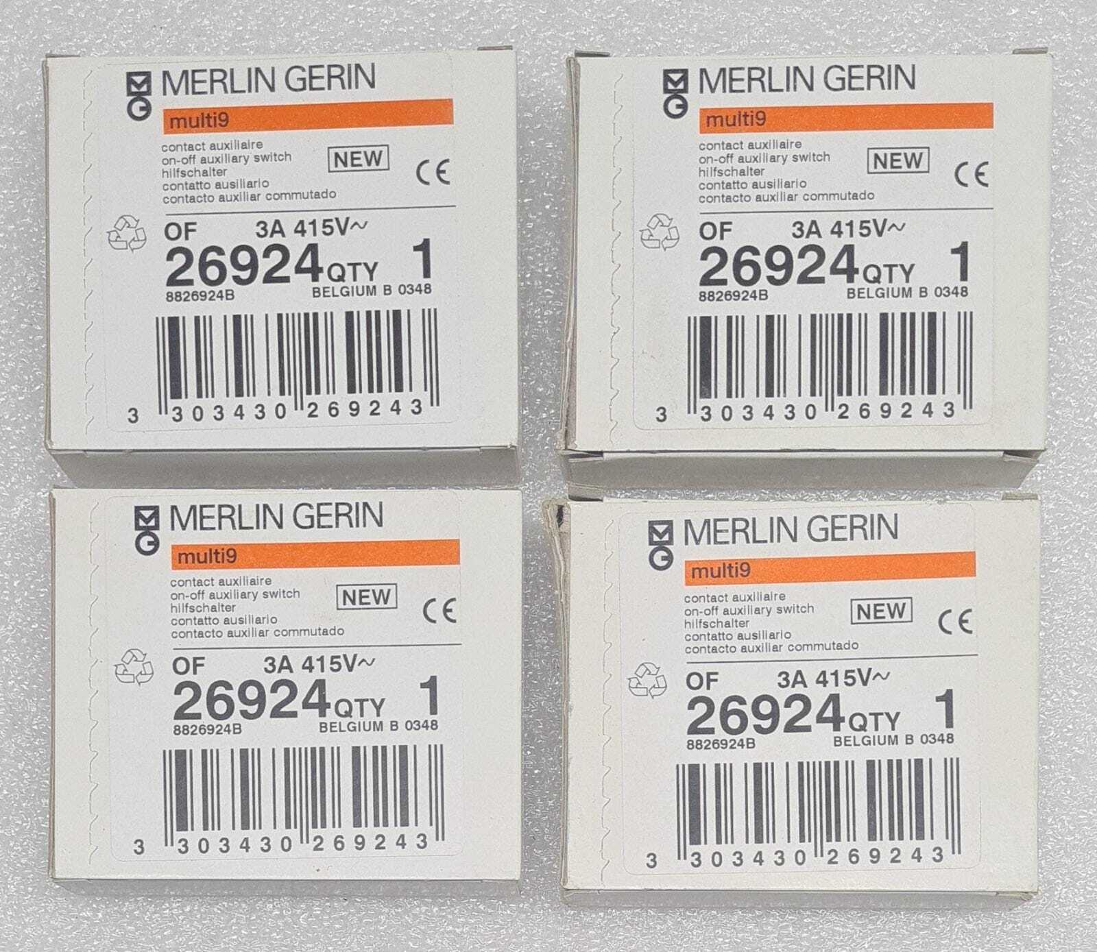 [LOT OF 4] NEW - MERLIN GERIN 26924 multi 9 Contact Auxiliary Switch 8826924B
