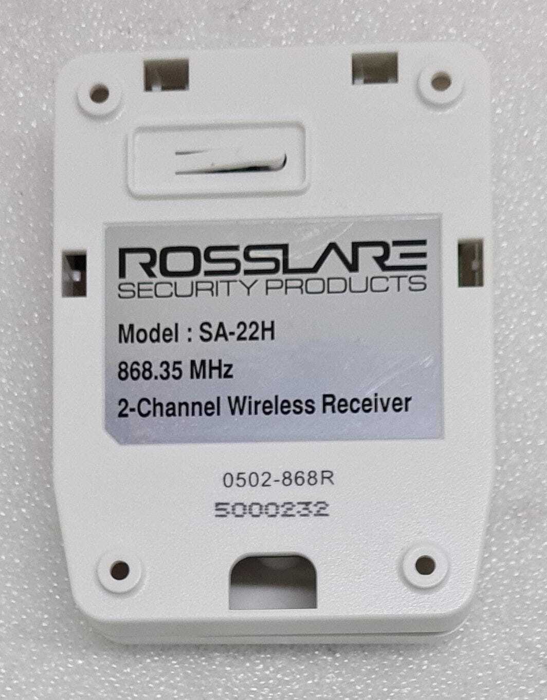 ROSSLARE Wireless Security 2-Channel Receiver SA-22H 868.35MHz
