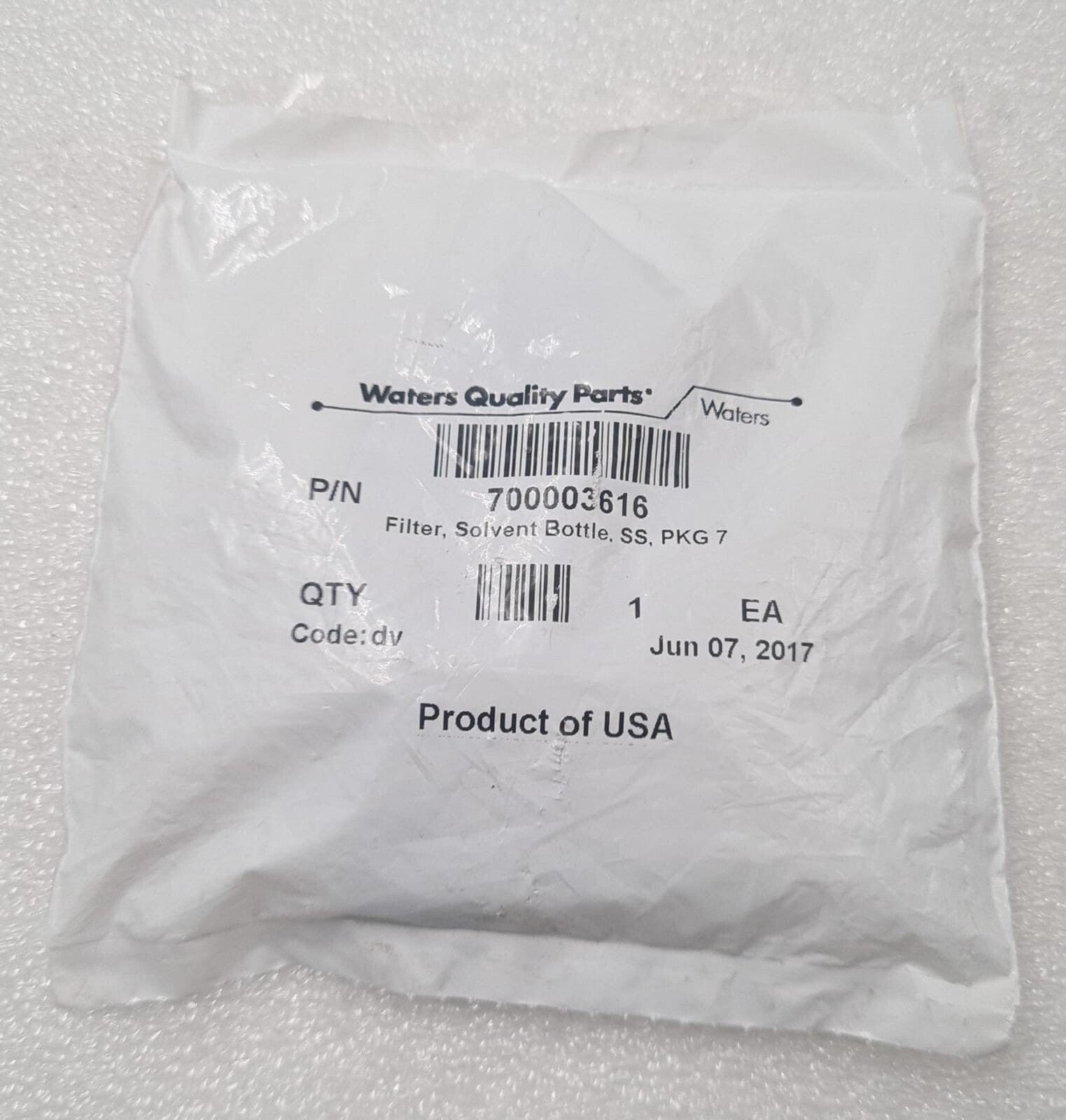 NEW SEALED - Waters 700003616 Filter Solvent Bottle SS PKG 7