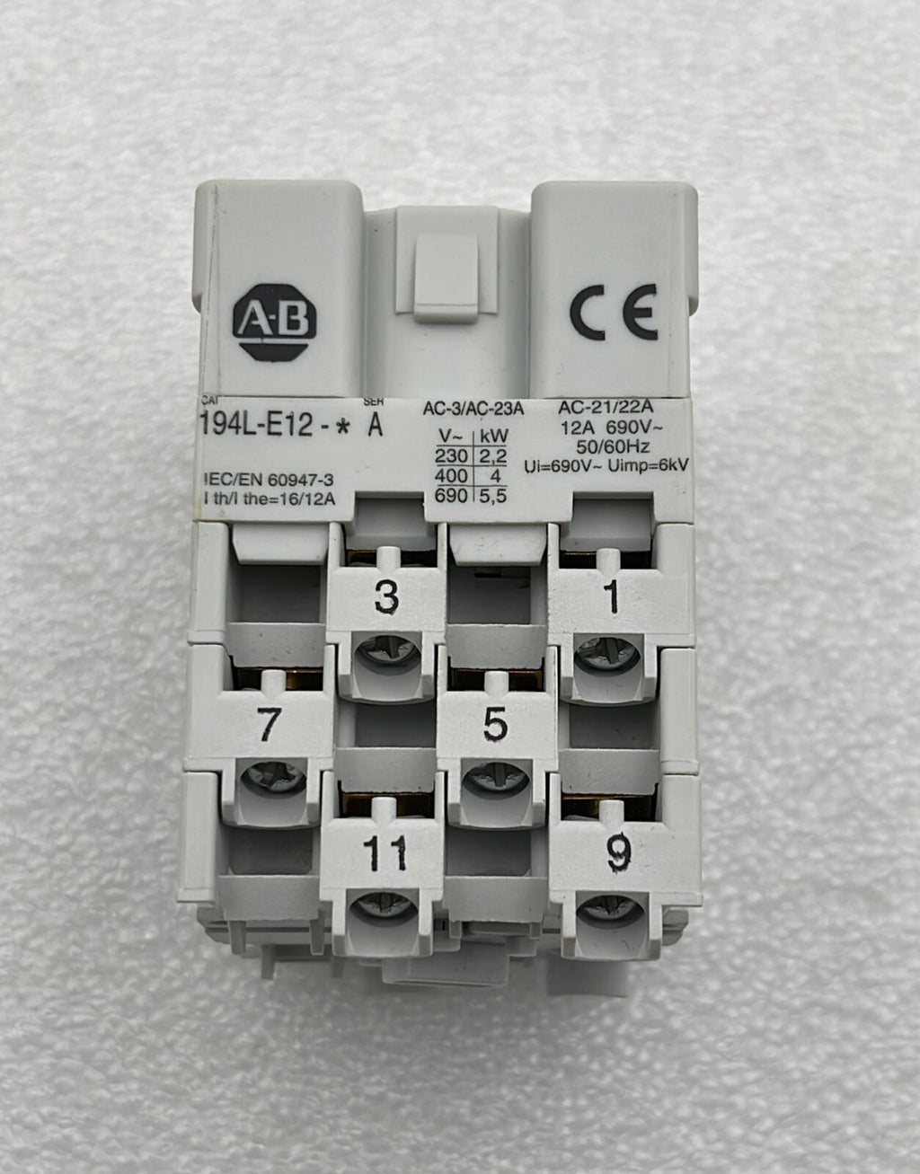 Allen-Bradley 194L-E12-5262 Step switch 12A 2 Poles