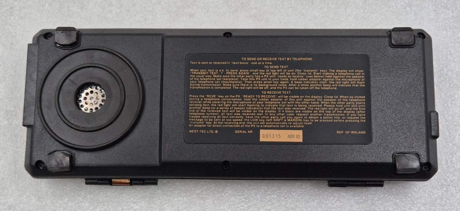 WEST-TEC TEXT TELL PX 1000 Pocket Telex CALC **AS-IS**