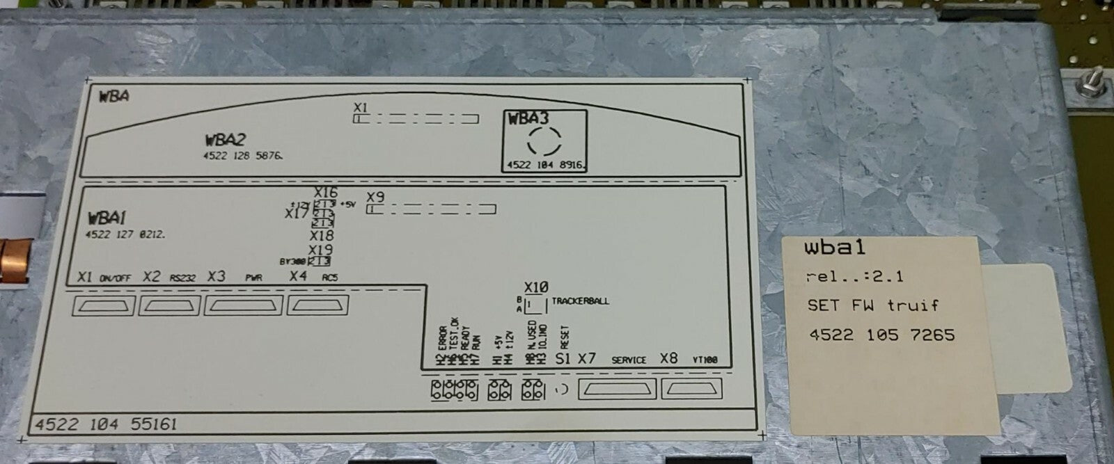 PHILIPS BV300 4522-127-02123 Trolley Interface WBA1 Assy 4522-105-7265