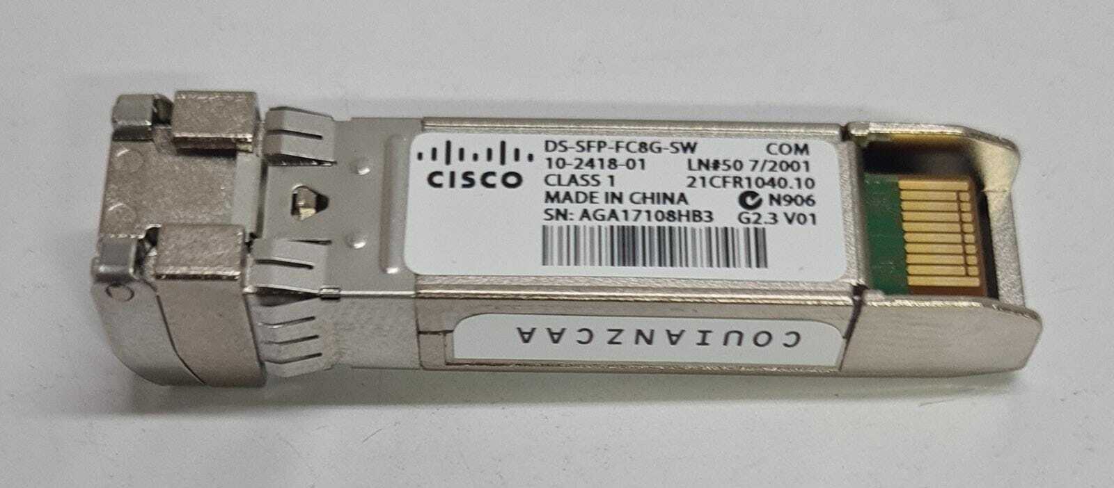 [LOT OF 27] Cisco DS-SFP-FC8G-SW 10-2418-01 COUIANZCAA Transceiver 8Gb SFP+