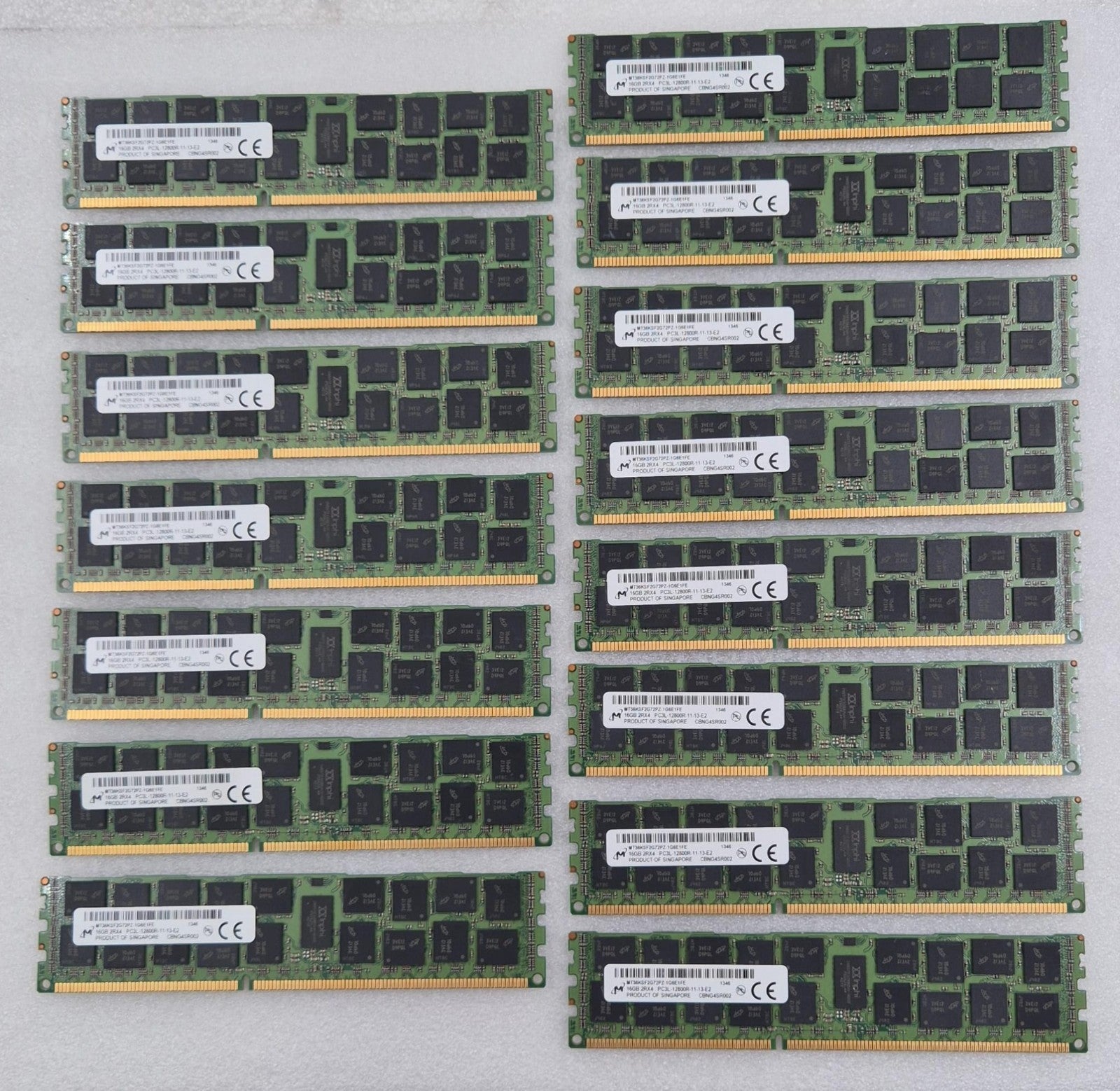 Micron MT36KSF2G72PZ-1G6E1FE 16GB DDR3L ECC Registered server memory modules lot of 15