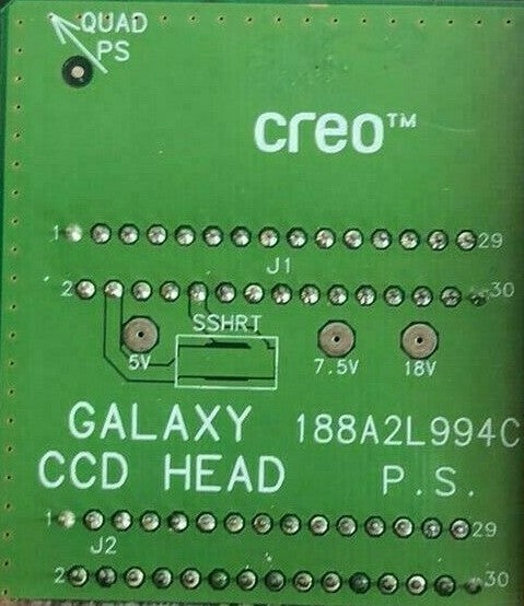 CREO IQSmart1 GALAXY CCD HEAD P/n 509D4E051 503C2L994P 188A2L994C ASSY 510P1R990