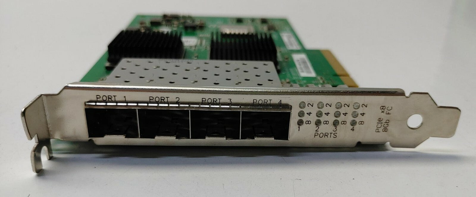 QLogic QLE2564 Quad Port FC HBA PCI-E 4 Port + 4x 8Gb Transceivers Fiber Channel