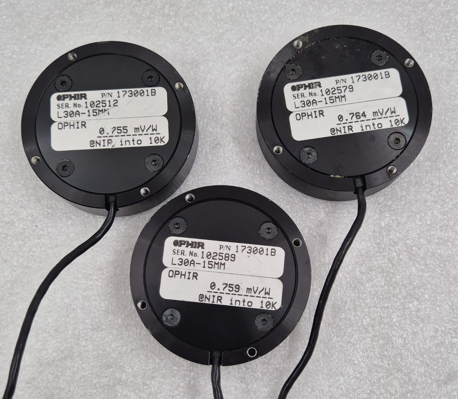 [LOT 3 PCS] OPHIR L30A-15MM Laser Head Power Meter Sensor 173001B **AS-IS**