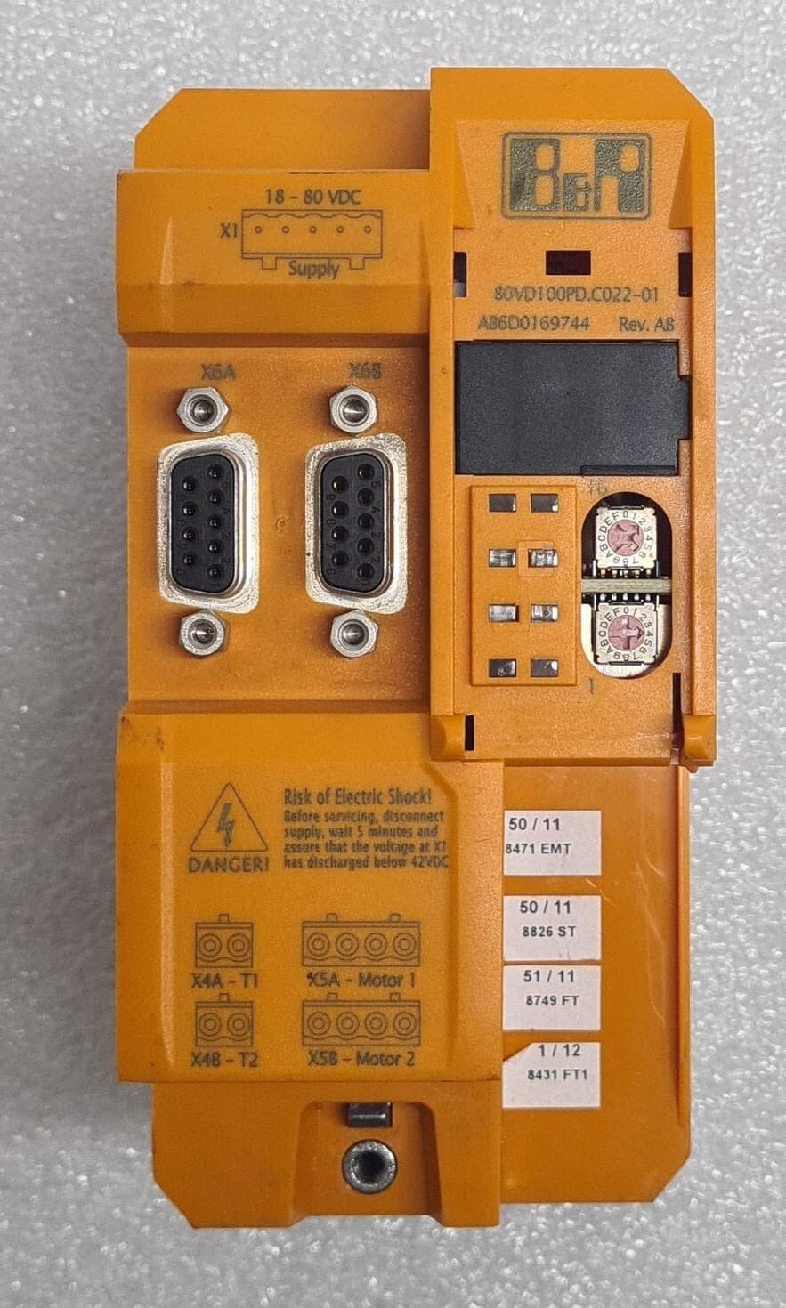 B&R Automation ACOPOS Micro 100D Servo Drive 80VD100PD.C022-01 Rev. AB **AS-IS