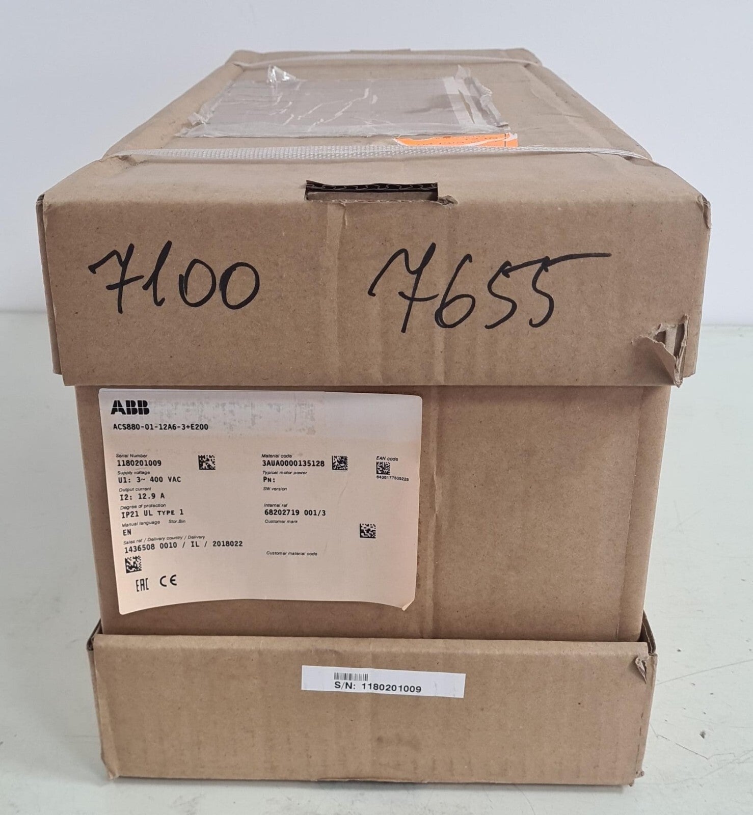 NEW SEAL - ABB ACS880-01-12A6-3+E200 3AUA0000135128 FREQUENCY CONVERTER