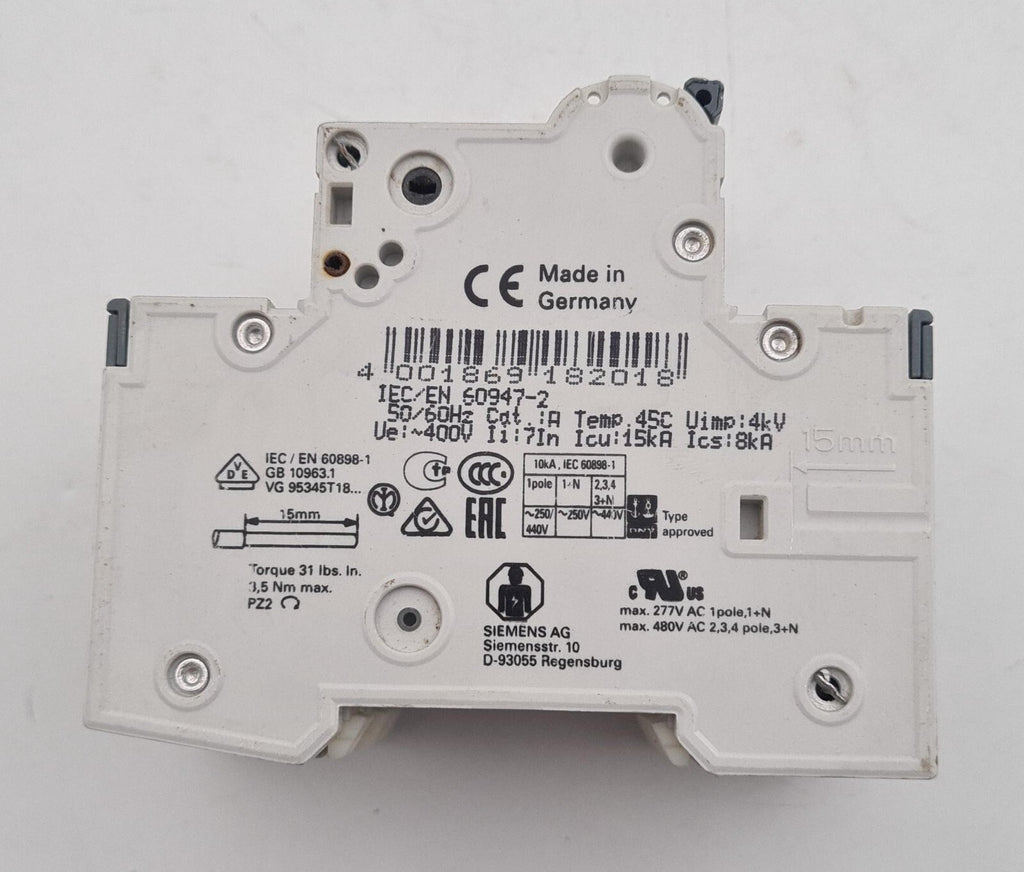 SIEMENS 5SY4363-7 MCB C63 CIRCUIT BREAKER