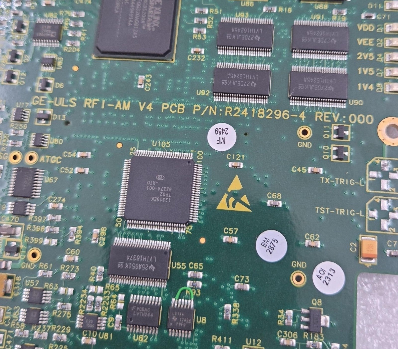 GE Healthcare Vivid S5 RFI-AM ultrasound board R2418295 for diagnostic imaging system electronics