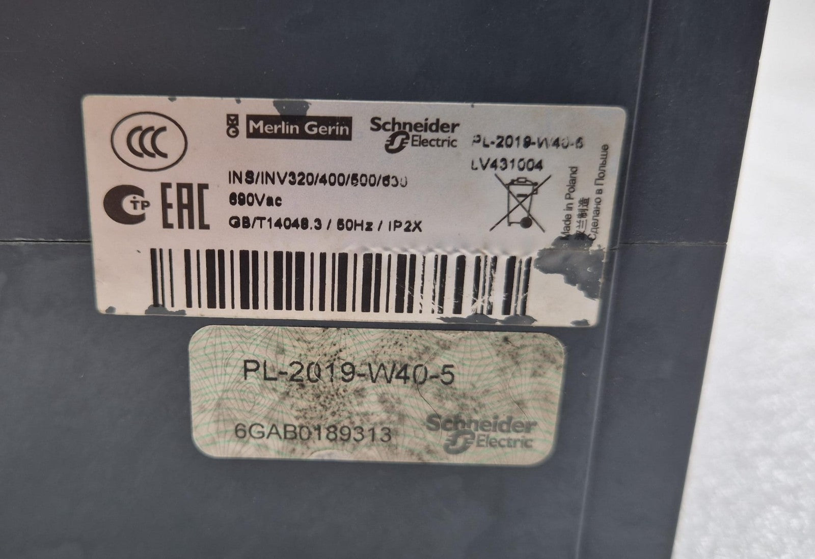 Schneider Electric Compact INS 320 31129 3P 800V 320A Load Break Switch