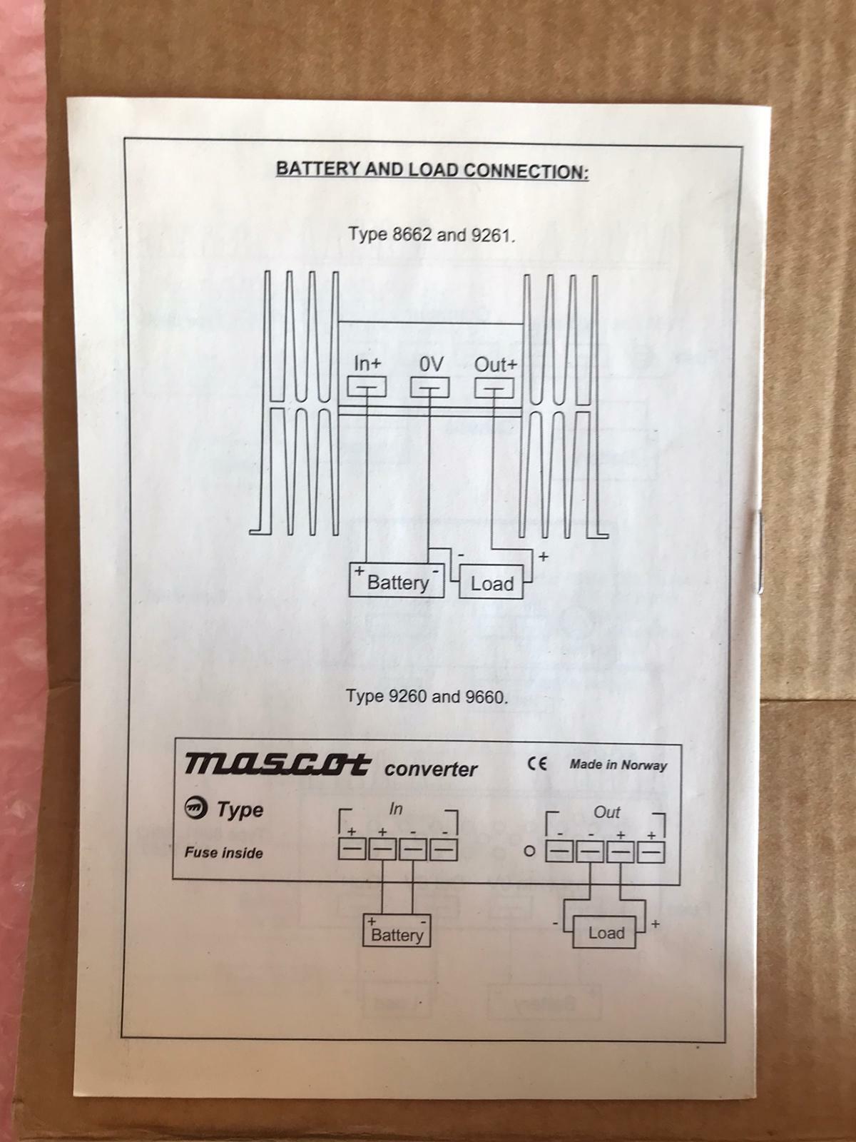 Mascot Converter 8862 24V to 48V DC DC Max 1.5 A **NEW**