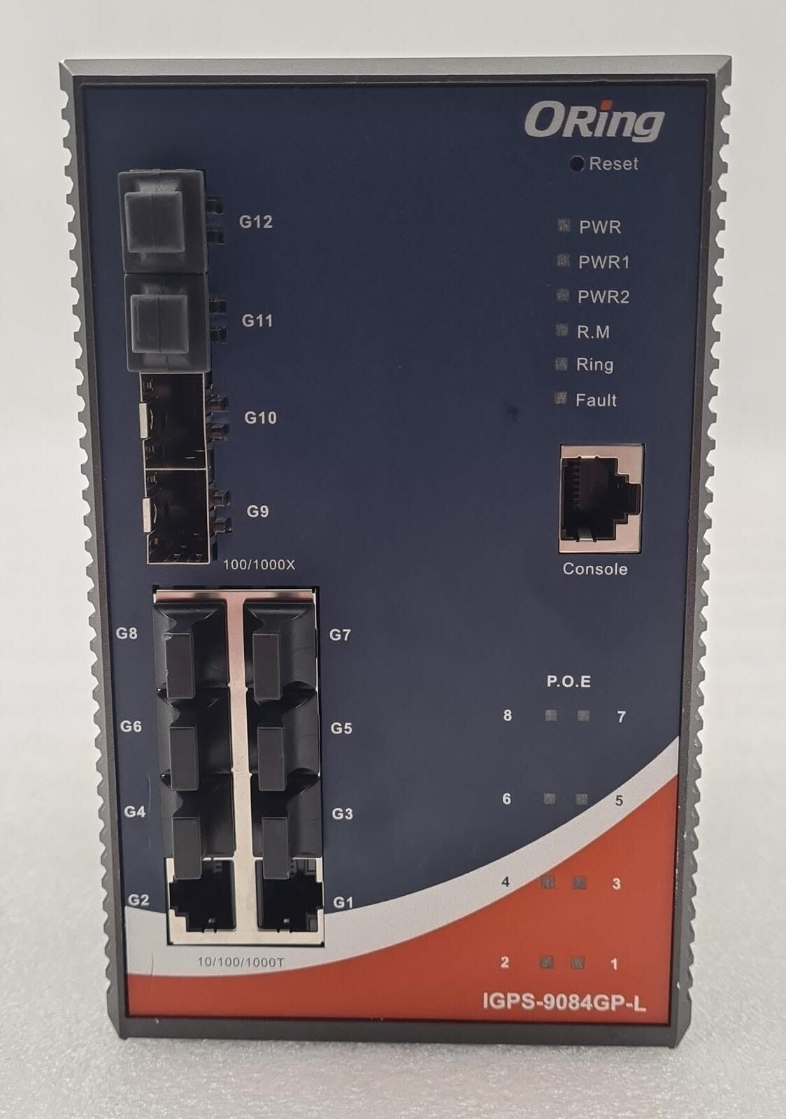 ORING IGPS-9084GP-L PoE Ethernet Switch Rugged 8* 10/100/1000T 4* LAN Capable