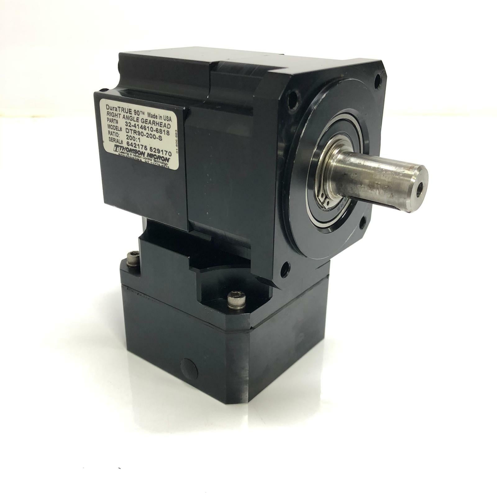 Thomson DTR90-200-S 32-414610-6818 DuraTrue 90 Right Angle Gearhead 200:1
