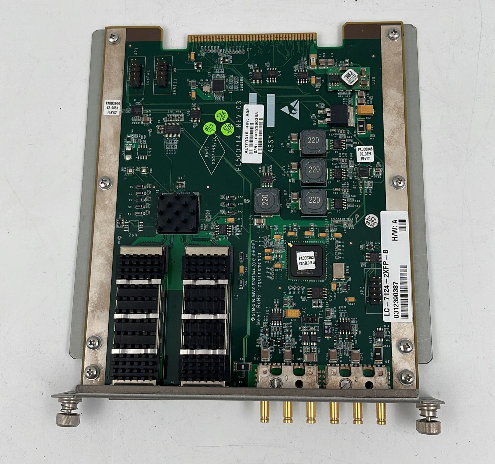 Telco System LC-7124-2XFP-B T-Metro Plug-in Line Card