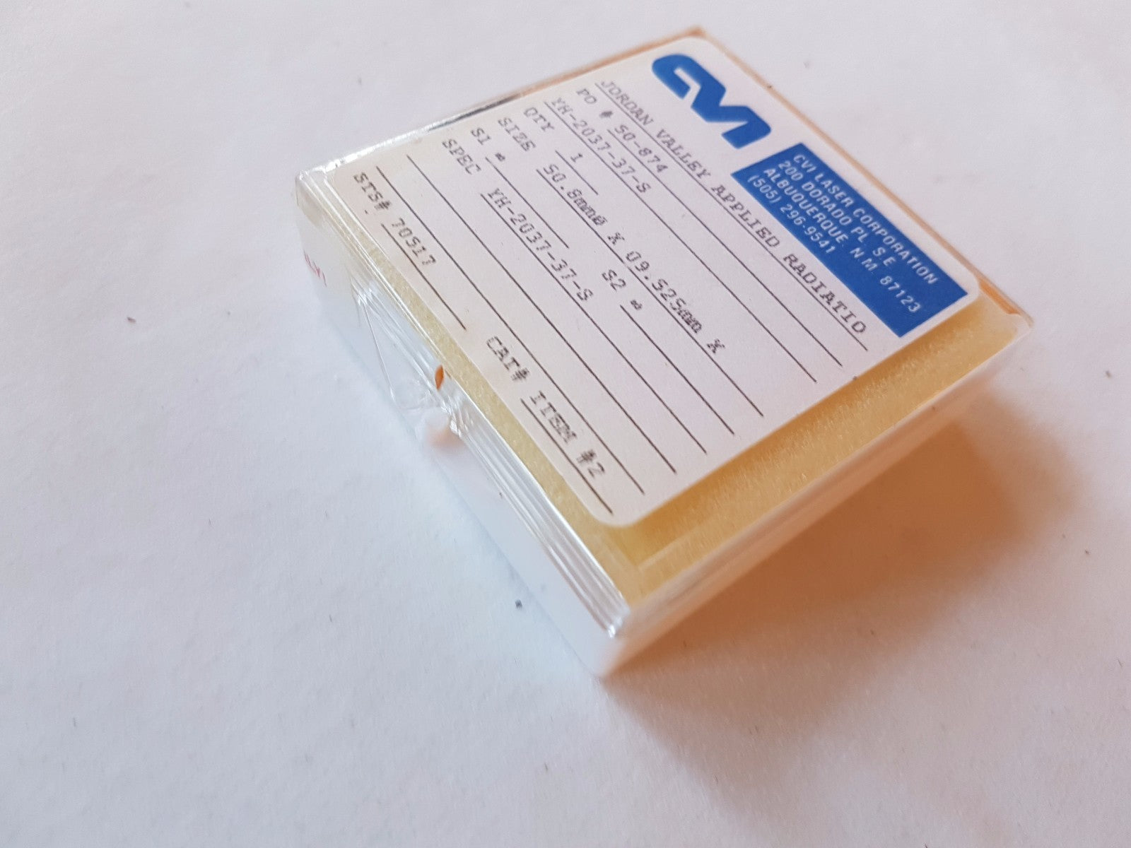 Cvi Dual Wavelength Mirrors Yh 2037 37 S 50.8 mm X 09.525 mm P.O 50 874