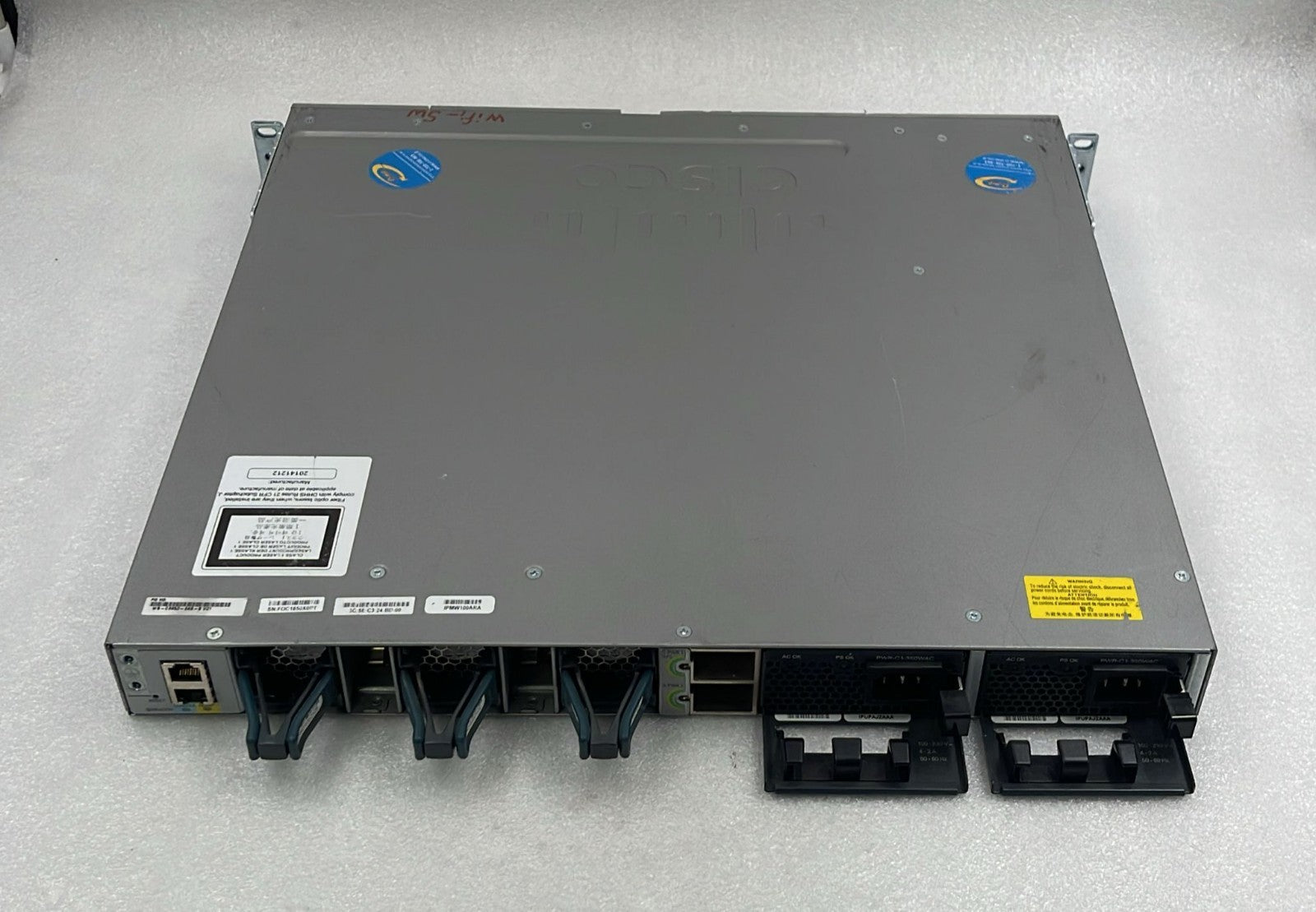 Cisco WS-C3850-24S-S rear module view
