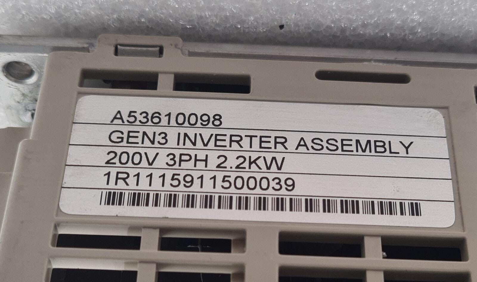 YASKAWA LV CIMR-V7SC22P2 A53610098 GEN3 INVERTER ASSEMBLY 200V 3PH 2.2KW E131457