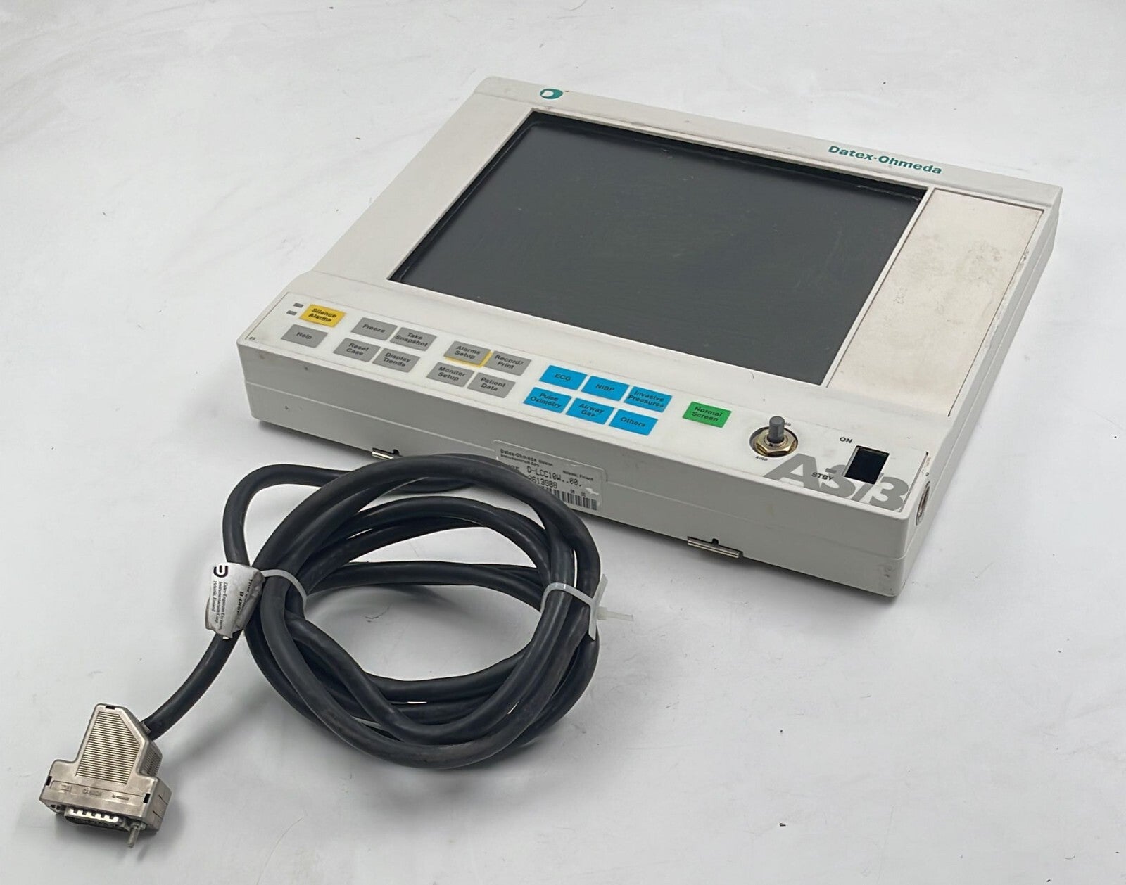 Datex-ohmeda AS/3 Monitor D-LCC10W..00.0 **AS IS