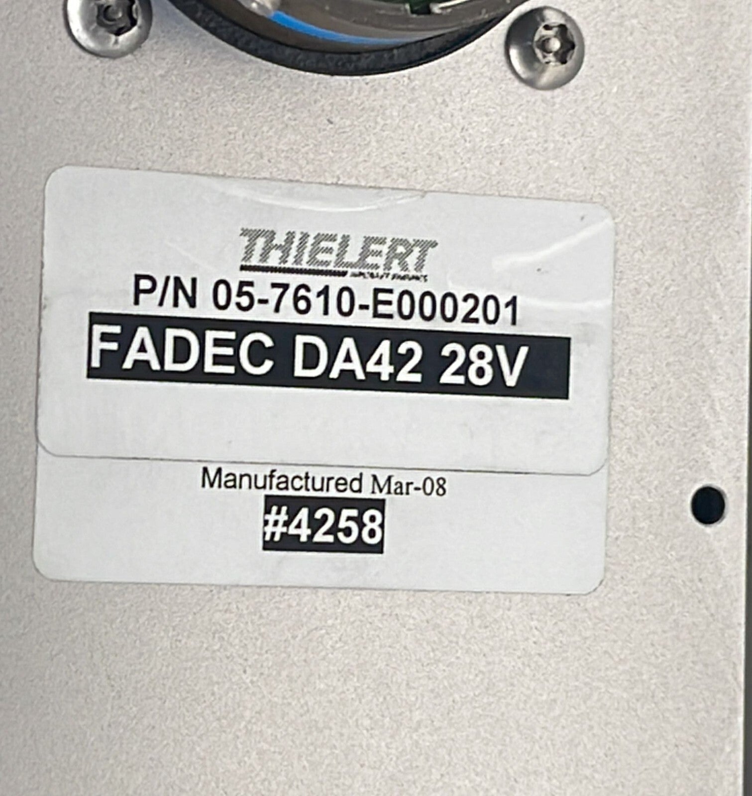 Thielert Aircraft Engines FADEC DA42 28V 02-7610-55101R7 ECU 028V273DA42 Module