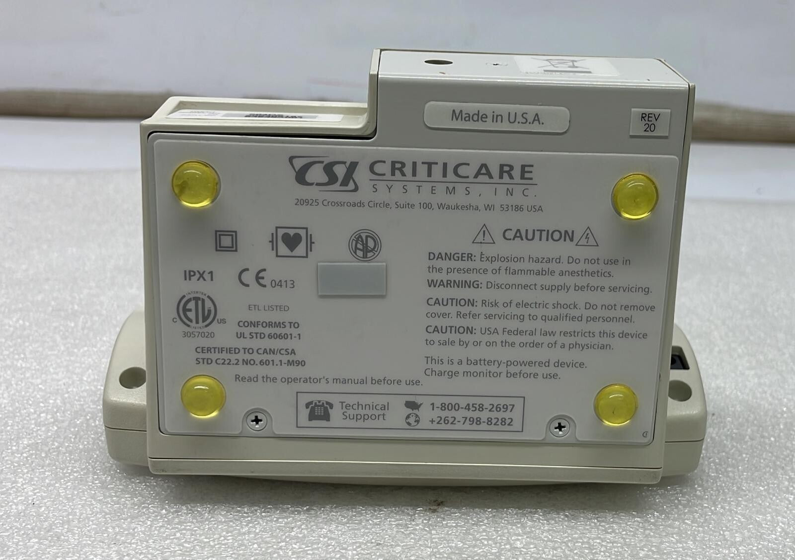 CSI Criticare Systems 504DX Digital Oximeter Monitor W/ 934-10DN Finger Sensor