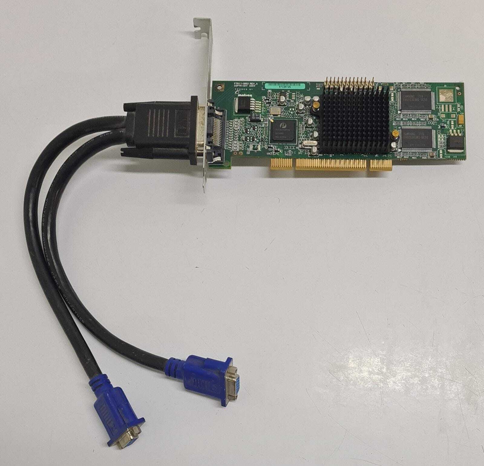 Matrox G550 F7011-0001 Low-Profile 32MB PCI Dual Video G55MDDAP32DBF & F15941-00