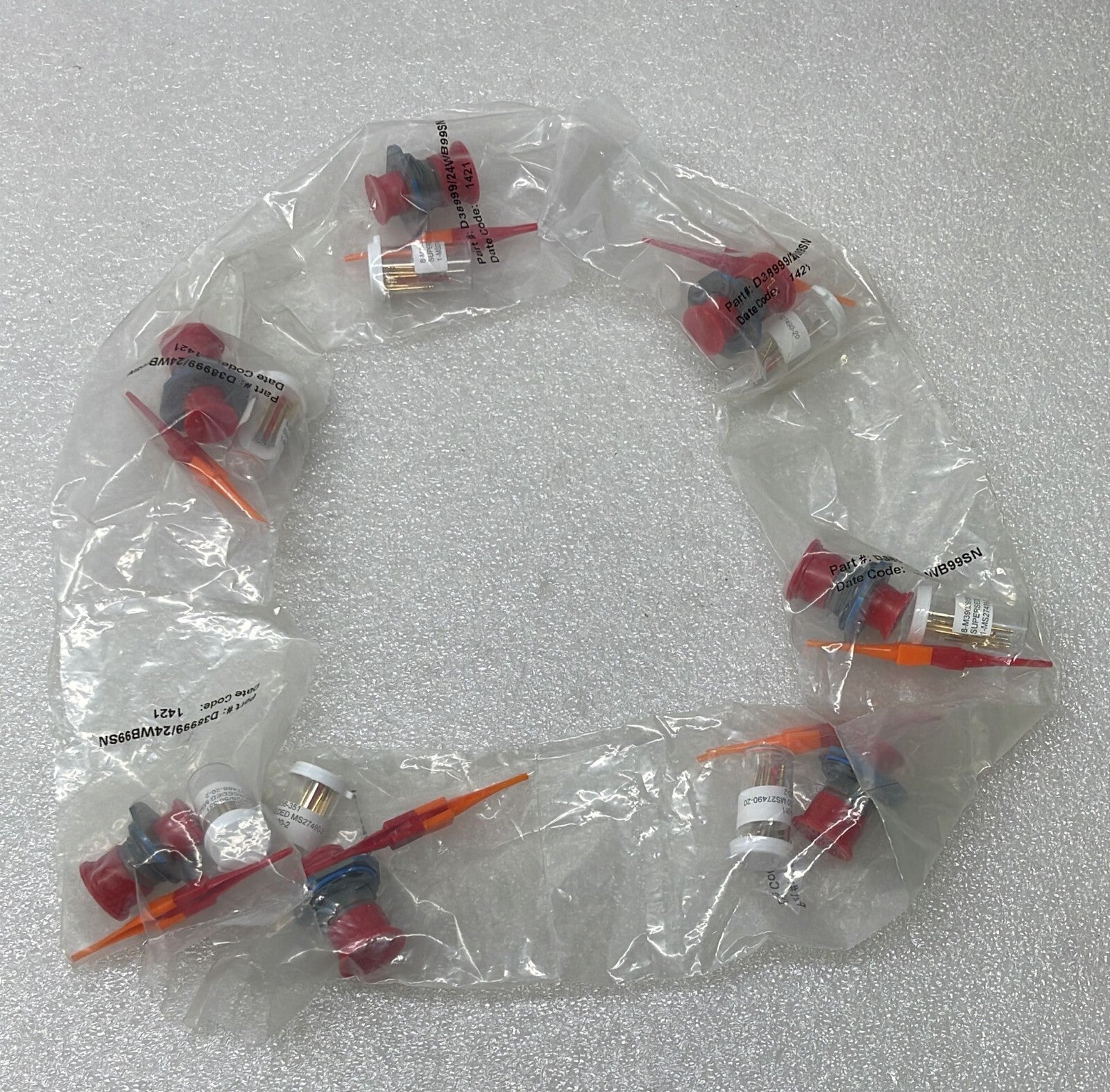 [LOT OF 7] NEW Sealed - Amphenol D38999/24WB99SN Circular Mil Spec Connector