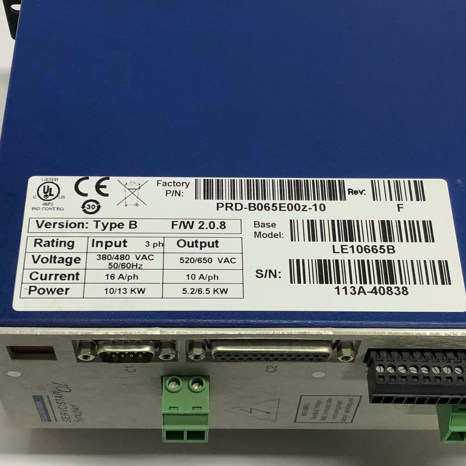 Kollmorgen SERVOSTAR SynqNet cd LE10665B PRD-B065E00z-10 Servo Drive