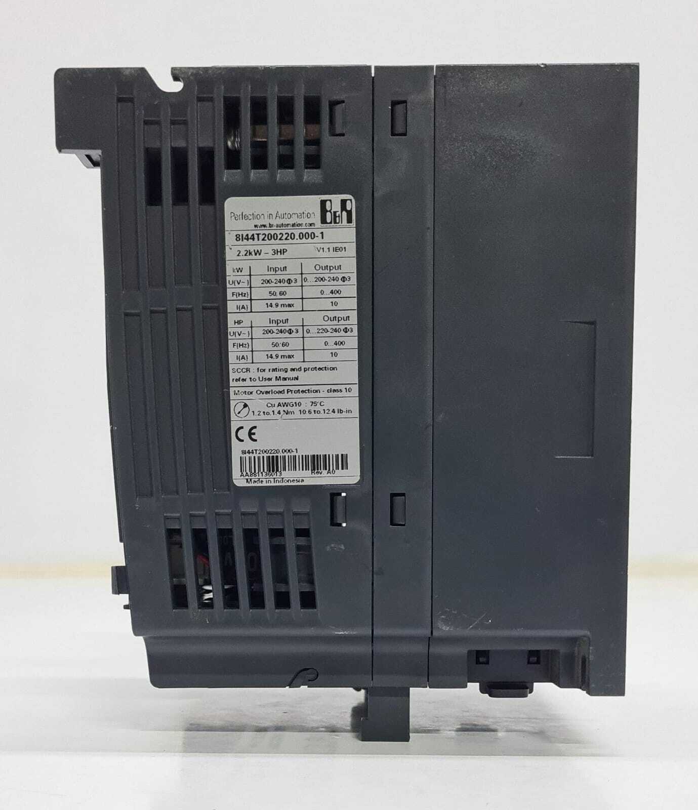 B&R Automation ACOPOS inverter S44 8I44T200220.000-1 2.2kW 3HP V1.1 - FOR PARTS