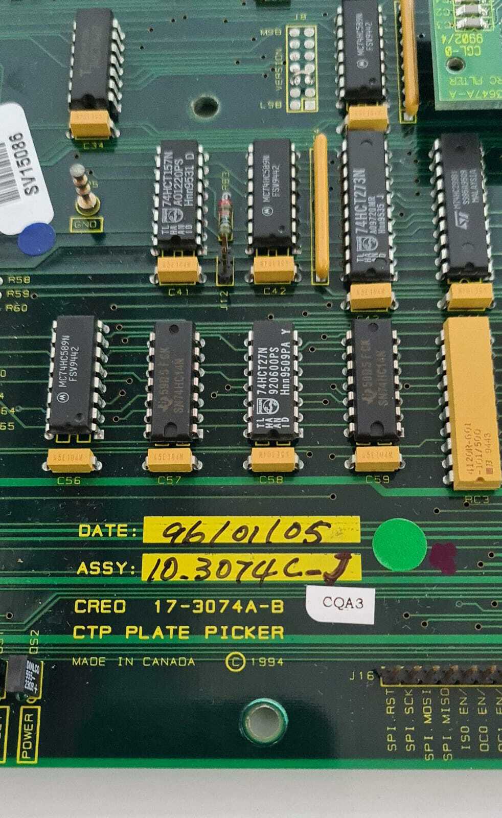 Kodak Creo  CTP Plate Picker 17-3074A-B 10-3074C-F