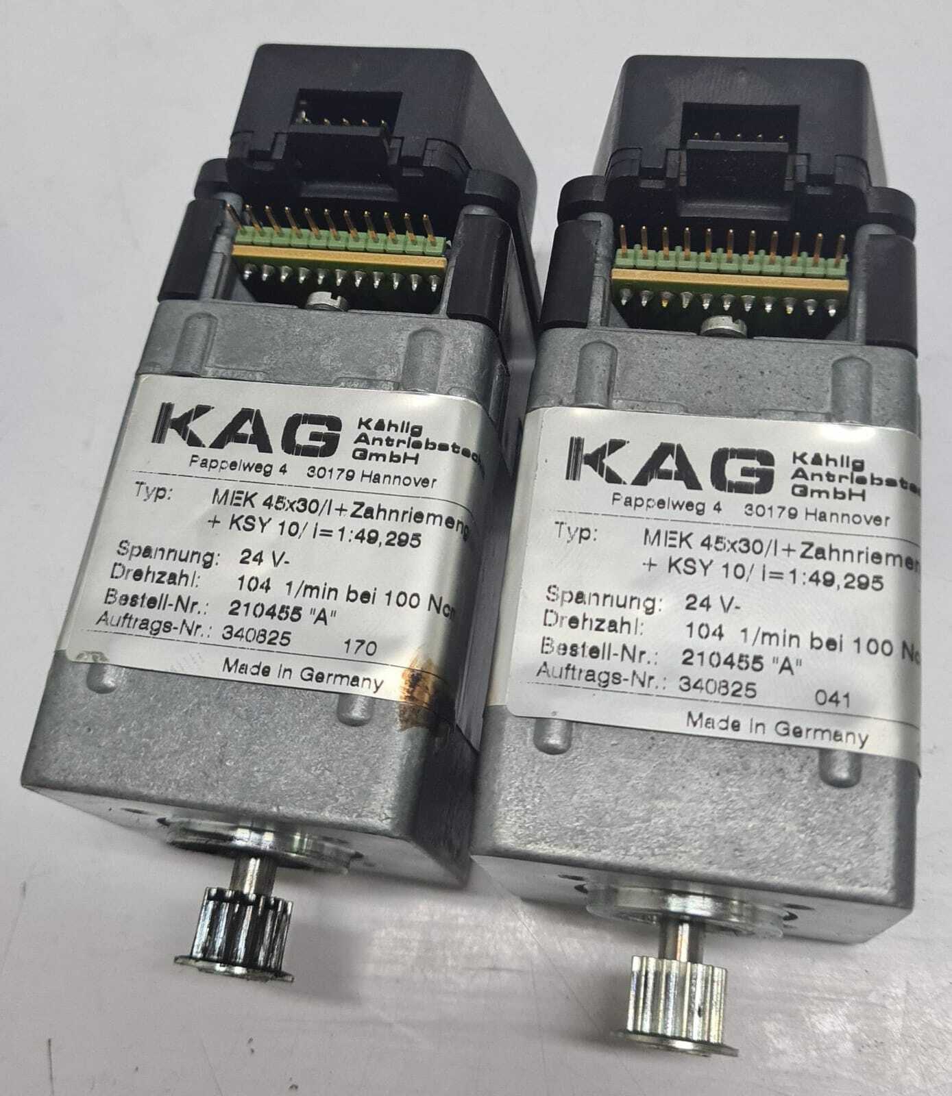 [LOT OF 4] KAG MEK 45x30 210455 / 210455"A" / 210455"e" Motor 24V 104 RPM