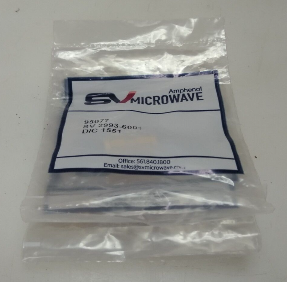 Amphenol SV Microwave SV2993-6001 Adapter Coaxial Connector Male Pin To SMA Plug