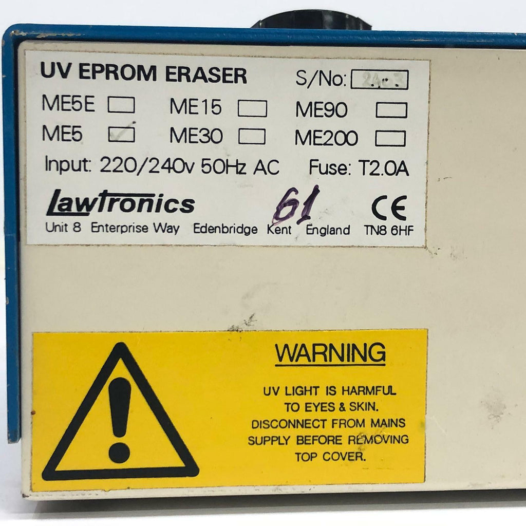 LAWTRONICS ME5 EPROM ERASER UV lamp Starter WITHOUT Tray