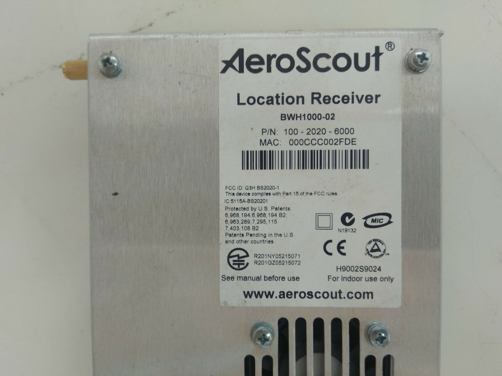 Aeroscout BWH1000-02 Location Receiver P/N 100-2020-6000