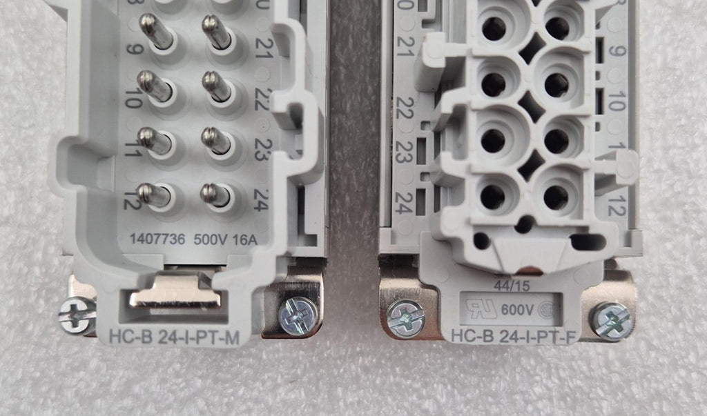 PHOENIX 1407735 HC-B 24-I-PT-F & 1407736 HC-B 24-I-PT-M Connector Heavy Duty