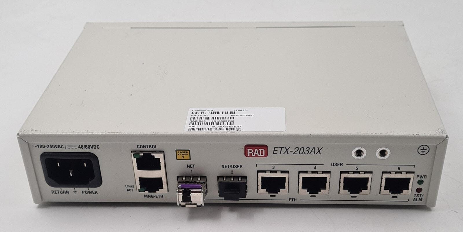 RAD ETX-203AX CELLCOM H GE 2SFP 4UTP switch module 376823