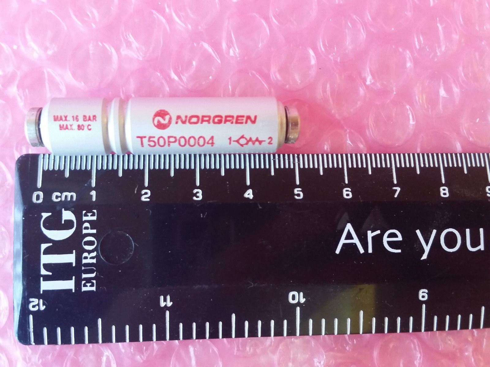 Norgren T50P0004 4mm Push in Non Return Valve