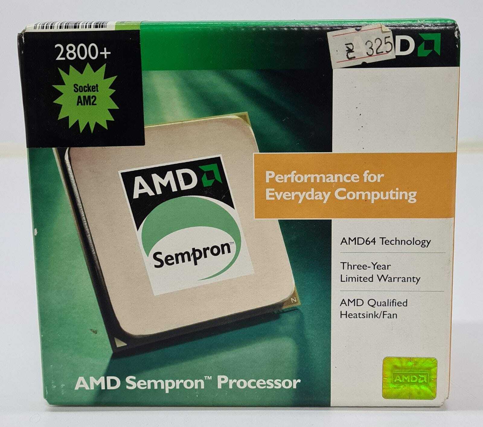 AMD Sempron Processor AMD64 2800+ CPU SDA2800IAA2CN 1.6GHz AM2 Socket **NEW**
