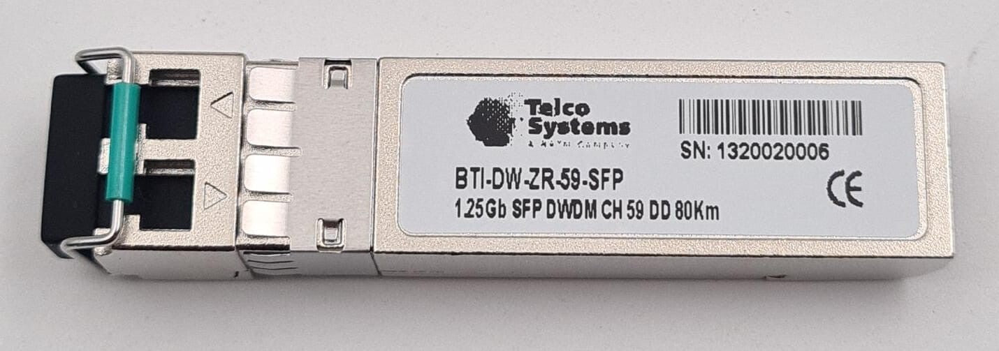 NEW- Telco Systems BTI-DW-ZR-59-SFP 1.25Gb DWDM 80Km Transceiver Module