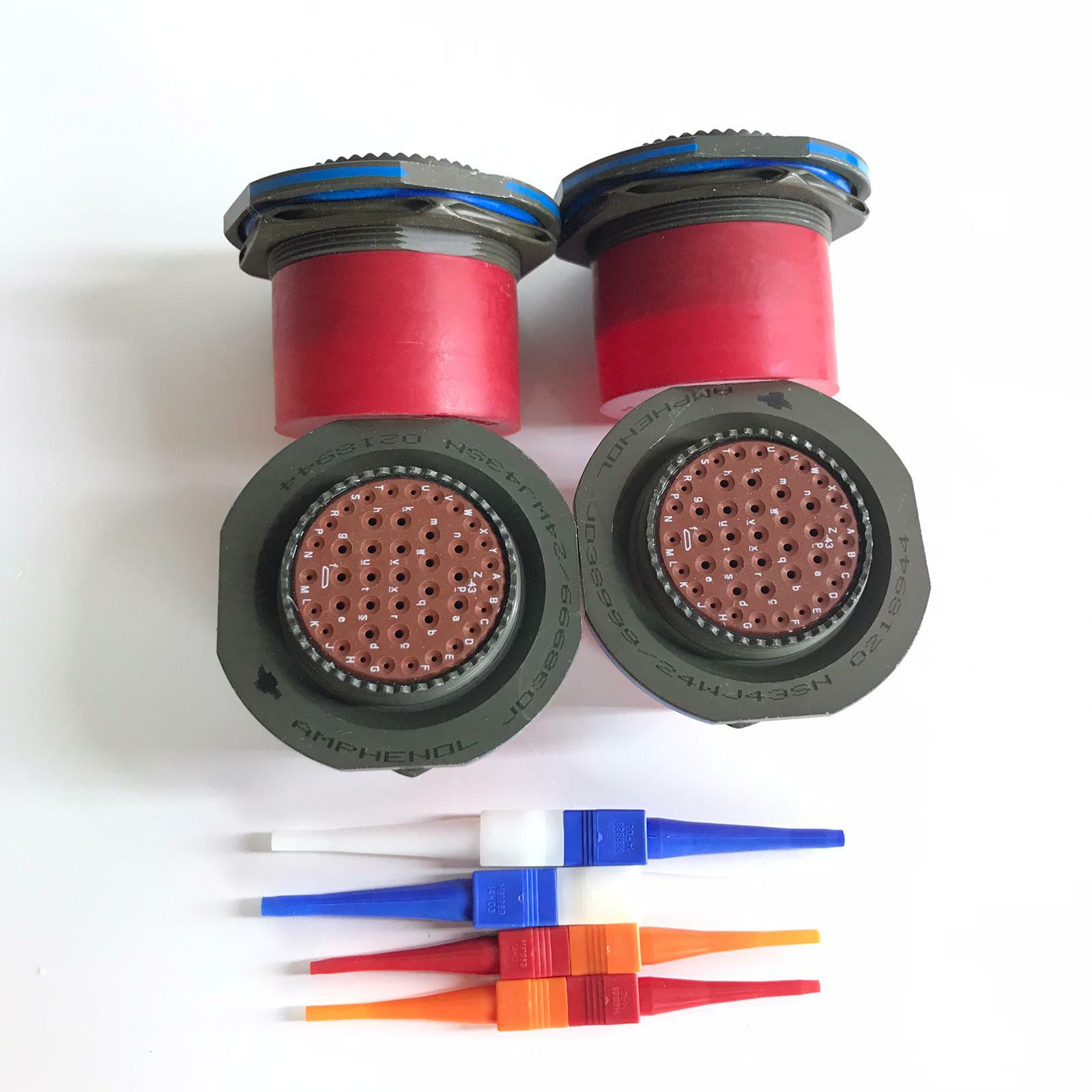 [LOT OF 4]  Amphenol D38999/24WJ43SN 0218944 CIRCULAR MIL-SPEC CONNECTOR