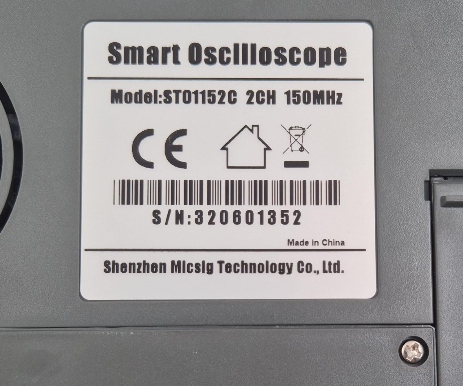 Micsig Smart Oscilloscope STO1152C 2CH 150MHz