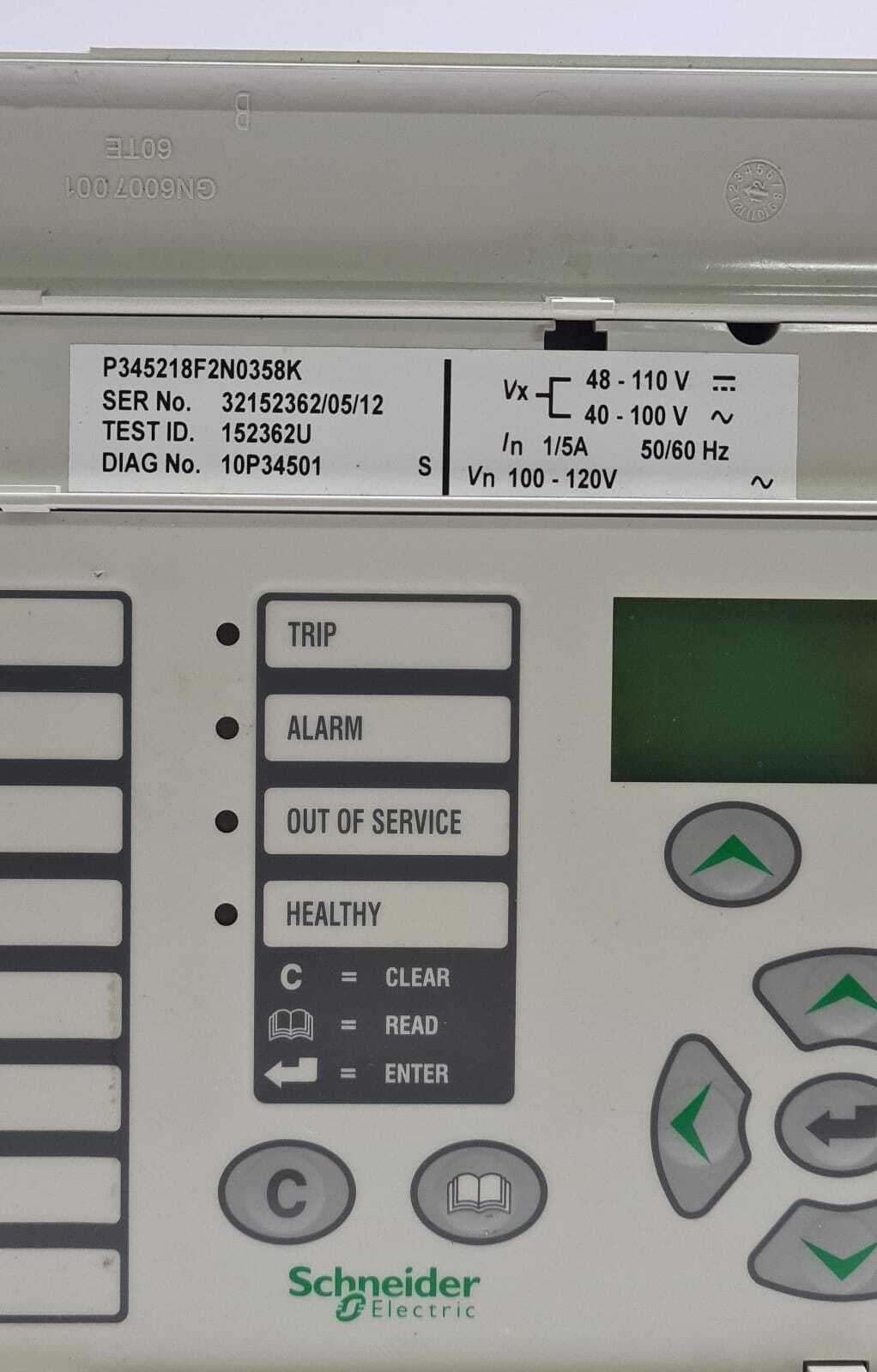 SCHNEIDER / AREVA MICOM ALSTOM P345 GENERATOR DISTANCE PROTECTION RELAY