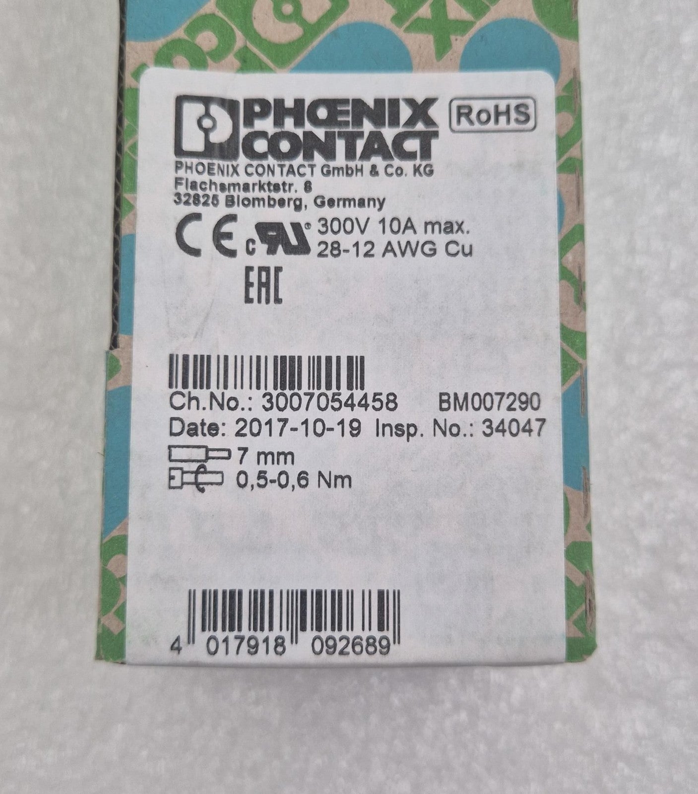 [50pcs] NEW - PHOENIX UK 5-MTK-P/P 3004032 Knife Switch Breaking Terminal Block