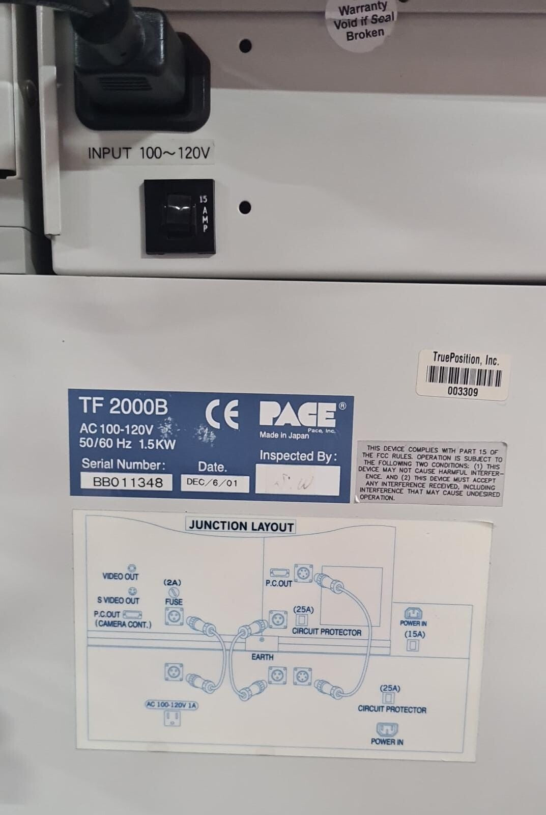 PACE ThermoFlo TF-2000 2000B 2000R 2000P BGA / CSP Rework System SONY PVM-8041Q
