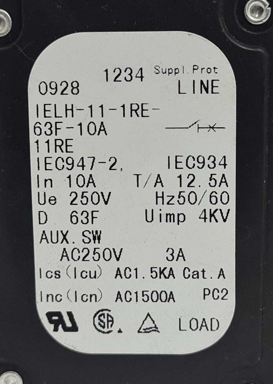 [LOT OF 2] Airpax IELH-11-1RE-63F-10A 11RE Circuit Breaker
